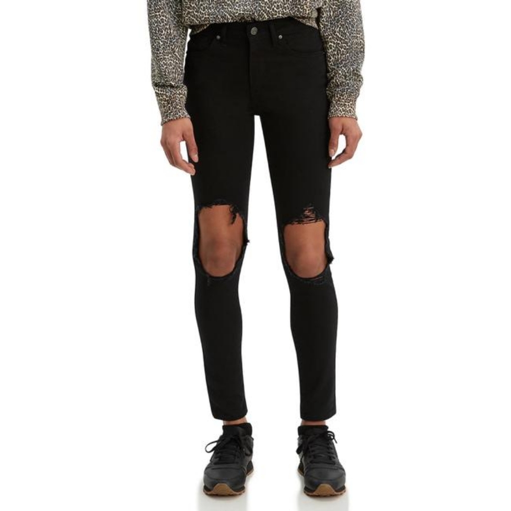 Levi's 721 Black Ripped Jeans